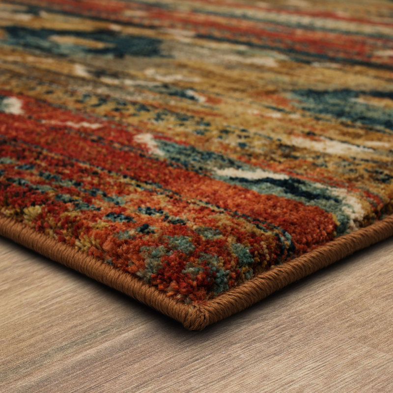 Karastan Performance Brown/Red Rug Wayfair